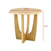 espidoo Round Side Table Modern Wooden: 25" End Table with