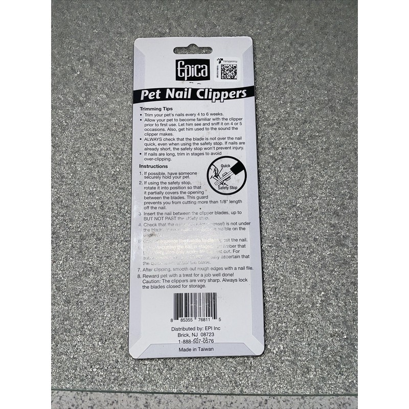 Epica Professional Pet Nail Clipper Trimmer large Size Stainless Steel