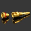 zmart バナナプラグ 金メッキ スピーカー 赤黒4セット 8本 バナナジャック テストリード ワニ口クリップ スピーカー端子