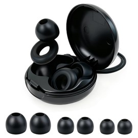 Noise Cancelling Ear Plugs for Sleep, Concerts, Work & Study – Reusable Silicone Ear Protection with Small Carry Box, 30dB Noise Reduction