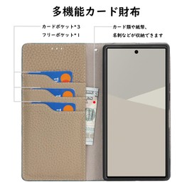Havaya AQUOS R10 Case, Aquos R10 Case, Notebook Type, Genuine Leather, Strap, SH-51F, au Sharp, Sharp, SH51F, docomo, Shockproof, Cover, SoftBank, Card Storage, Stand Function, Leather, Sky Blue