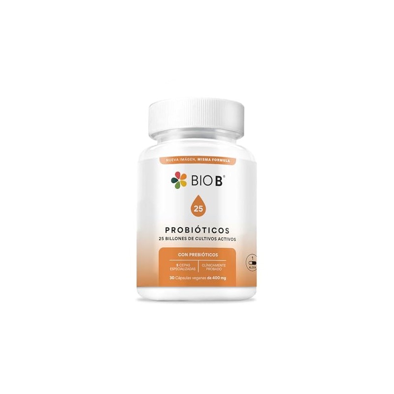 BIO B | Probióticos 25 billones UFC + prebióticos |