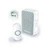 Honeywell DC311NBS Wireless Plug-in Doorbell with 1 Push Button, White,