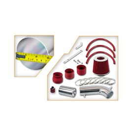 High Performance Parts Short Ram Air Intake Kit & Red Filter Combo Compatible for Toyota 96-98 4Runner 3.4L V6 / 95-98 T100 / Tacoma 3.4L V6