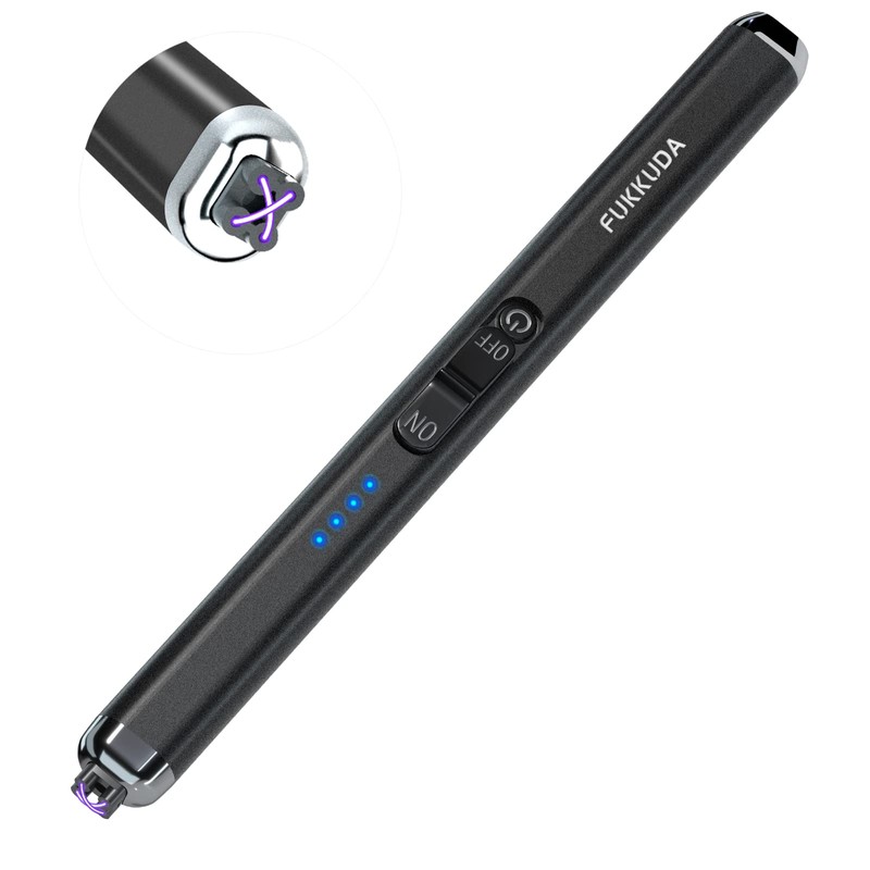 FUKKUDA Upgraded Dual Arc Electric Candle Lighter - USB Rechargeable,