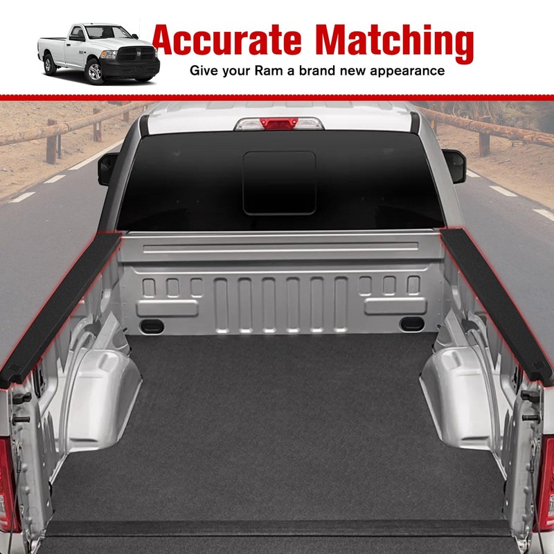 LitMiRaCle Bed Side Rail Cap Cover for Dodge Ram 1500,