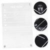 LABRIMP Practical Magnetic Schedule Board Erasable Transparent Acrylic Reminder for
