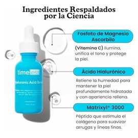 TIMELESS Suero Facial con Vitamina C y Ácido Hialurónico 30 ml - Serum facial hidratante antioxidante antiarrugas para todo tipo de piel - aumenta firmeza y luminosidad - Skin care antimanchas