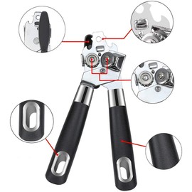 Can Opener Gear Operated Safety Smooth Edge, Heavy Duty Stainless Steel Blade Swivel Can Opener (Can Opener)
