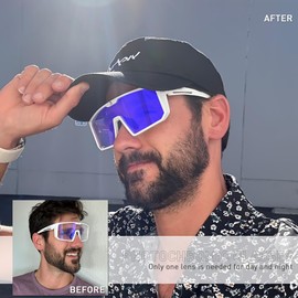 KAPVOE Photochromic Cycling Glasses Men Women Clear Mountain Bike Sunglasses MTB Bicycle Riding Sports Triathlon Running K232