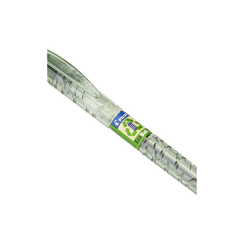 Pilot Ecoball Recycled Ballpoint Medium, Black, Pack of 10