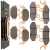 Caltric Front and Rear Brake Pads for Kawasaki Mule Pro-Dx