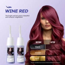 CNMOFAXIN Guangzhou Factory Wholesale Private Label Ammonia Free Dye  Hair Color Black Hair Dye CreamVolume: 200ml, color: CHERRY WINE RED