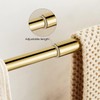 WNEBATH Crystal Gold Towel Bar, Gold Adjustable Bathroom Towel Holder