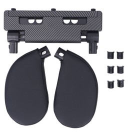 Car Headrest Pillow PU Adjustable Head Neck Support Rest Pillows Sleeping Headrest for Car Seat Kids Adults Carbon Fiber Black