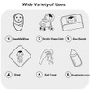Exemaba Unisex Baby Swaddle Blanket with Hat Set Newborn Swaddle