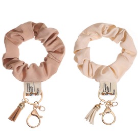 HAEVERAY Scrunchie Wristlet Bracelet Keychain,Soft Stretchable Wristband Wrist Bangle Keyring for Women Girl…