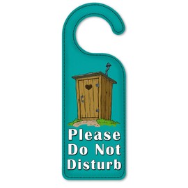 Art Plates Do Not Disturb Door Knob Hanger Sign - Outhouse