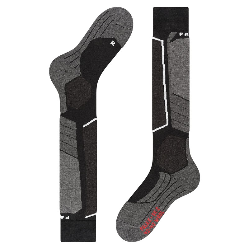 Falke SK2 Wool Men's Ski Socks, black, 42-43