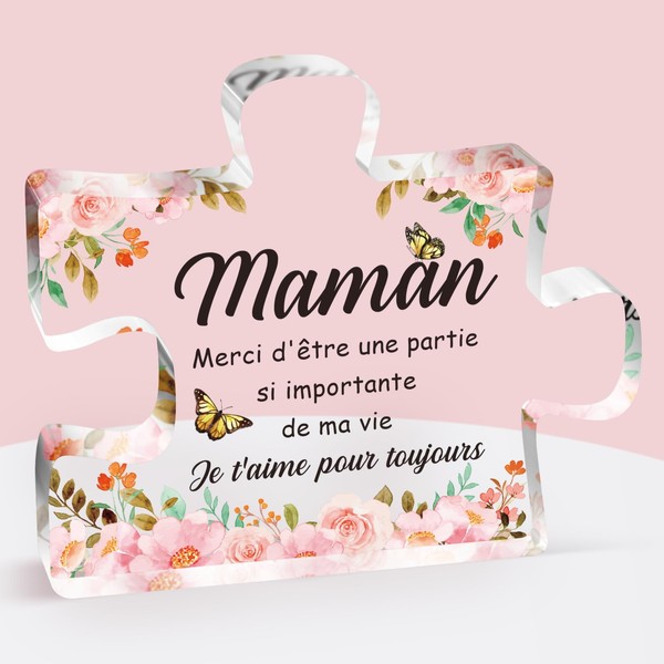 Plaque Acrylique Cadeau Original pour Maman, Belle Mere, Mere d'Anniversaire