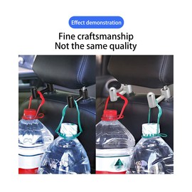 Vecys 2 Pack Car Seat Hooks Car Accessories Hook Headrest Seat Back Car Accessories Small Hook Car Seat Hidden Hooks for Bag Clothing Grocery Shop (Silver)