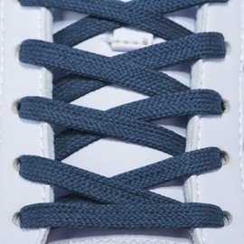 AOMIDI Flat Shoelaces Wide Shoes Lace (3 Pair) - Wide Shoelaces - Flat Shoe Laces for Sneakers and Shoes, Navy Blue, 27" inches (69 cm)