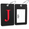 Shacke Luggage Tag Initial - Fully Bendable Tag w/Stainless Steel