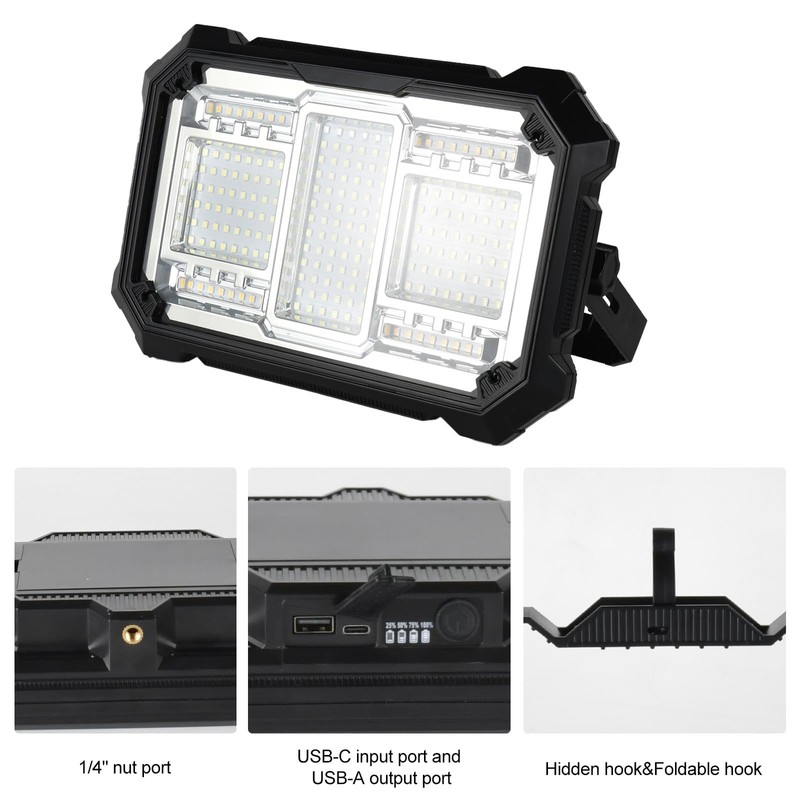 iodoo Portable LED Work Light Battery Operated/Wiring to Light Up