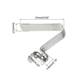 PATIKIL 5,5x3,8 mm Kajakpaddel-Schnappverschlüsse, 10er-Pack Zeltstangenclips aus Stahl, V-förmige Einzelpin-Druckknopf-Federclips, Rohrclips zum Sichern von Camping-Awnings