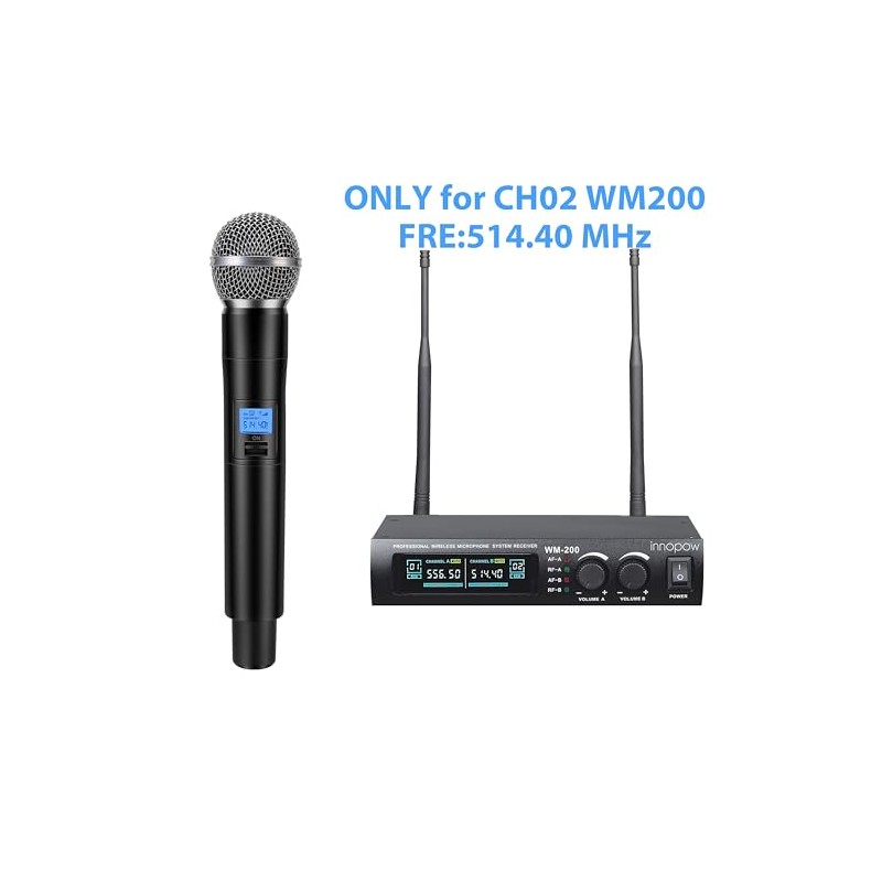 innopow Handheld Mic for WM200 CH2 514.4mhz