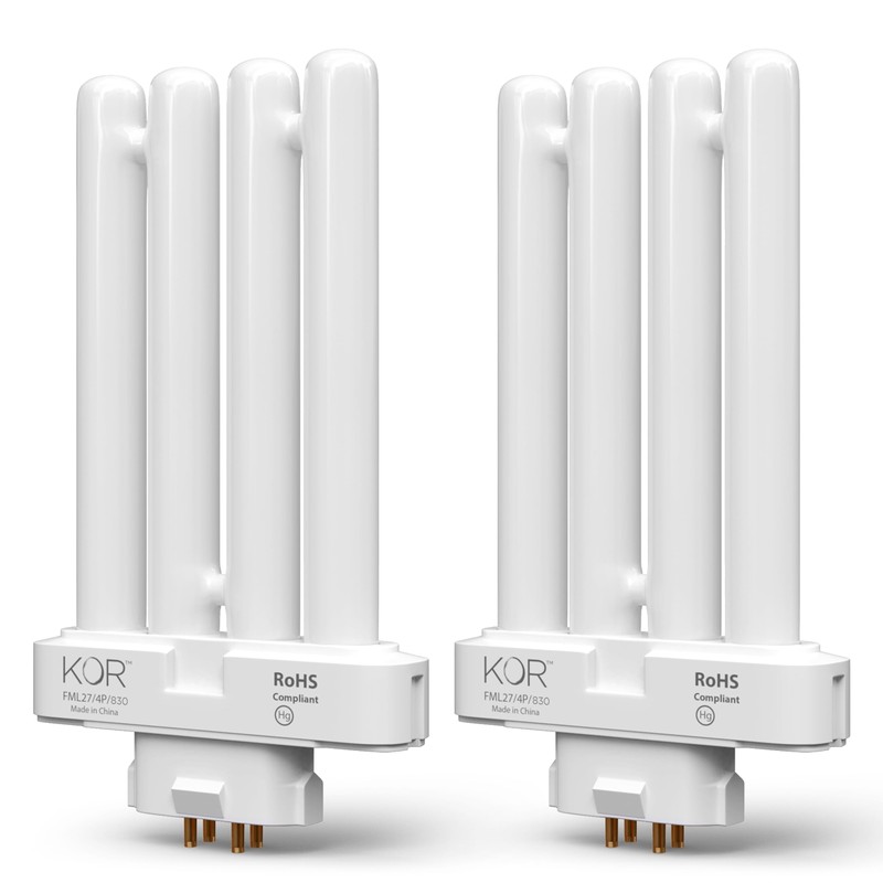 KOR Pack of 2 - FML27-30K Light Bulbs 27 Watt