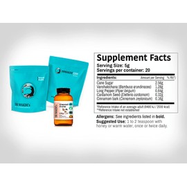 DR WAKDE's Sitopaladi Churna Powder - 1Kg (2.2lb) | Classical Ayurvedic Formula | Blend of Dried Spices | Plant-Based | Vegan | All Natural