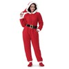 FancyFun Adult Christmas Onesie for Women Pajama Green Elf Outfit