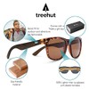 TREEHUT Ebony Stylish Wood Frame Sunglasses (Brown)