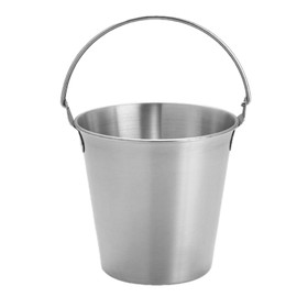 Mini Bucket Stainless Steel Small Ice Bucket with Handle for Drinks Wine French Fries Chicken Wings Home Bars Parties Use for Party Bar Home (Silver)