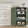 TEENFON Bathroom Floor Storage Cabinet, Freestanding Bathroom Cabinet with 4