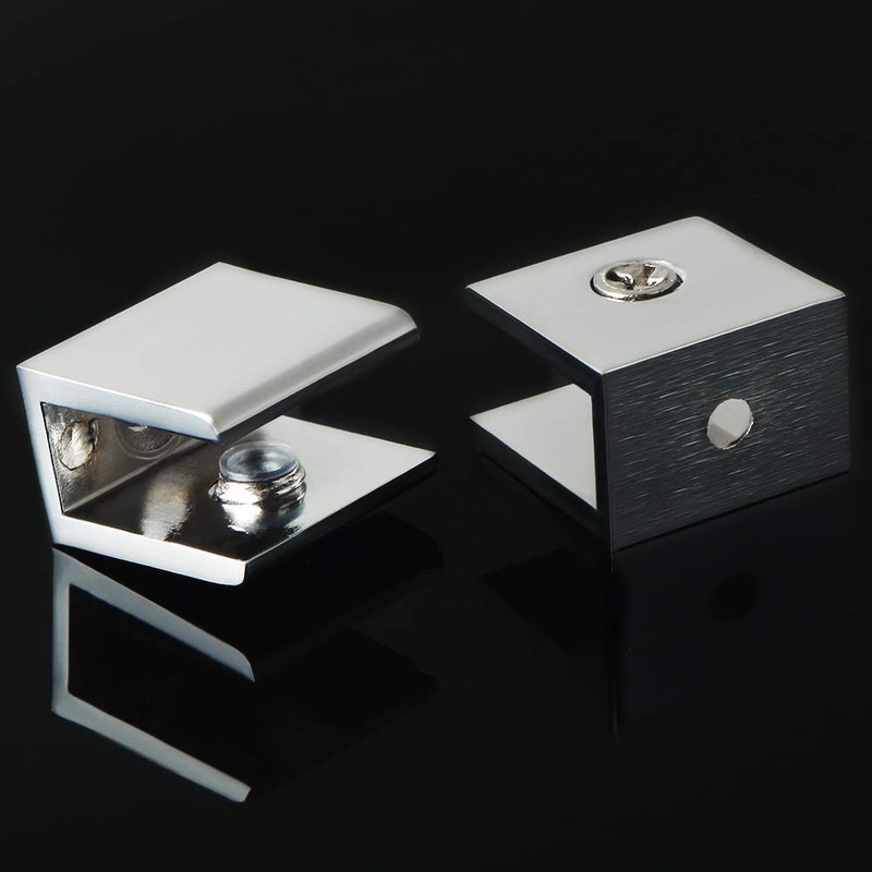 SAYAYO Glass Shelf Brackets Stainless Steel, Adjustable Railing Holder for