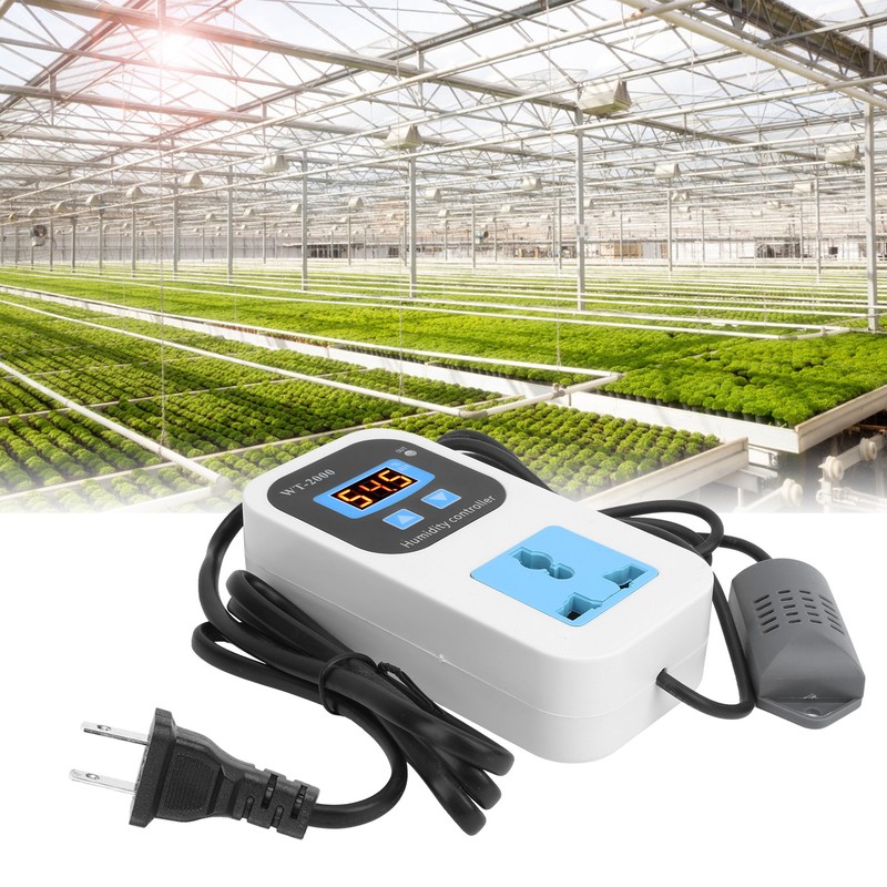 Digital Humidity Controller Humidify Dehumidification Switch Socket 0%~99%RH WT2000