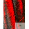 Unbranded Black Red_ 2 Tone Fake Faux Fur Shaggy Long