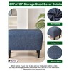 CRFATOP Ottoman Chair Cover Large Ottoman Chair Slipcovers Solid Rectangle