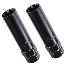 Fuel Wheel Lug Nut Key 7 Spline Socket Wrench Replacement Aftermarket Lug Nuts for 14x1.5, 14x2.0, 9/16 Inch (Pack 2)