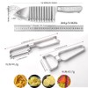 Hong Won Crinkle Cut Knife, Potato and Vegetable Cutter, Stainless