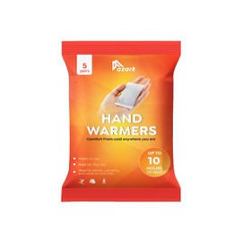 azark Unisex Hand Warmers, Up to 10 Hours, Fast Heating, Pocket-Sized- Ideal for Sports, Winter Activities, Hiking & Camping (5 Pack)