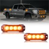 GZLDZN 4-Led Emergency Strobe Light, Amber Slim Waterproof Warning Hazard