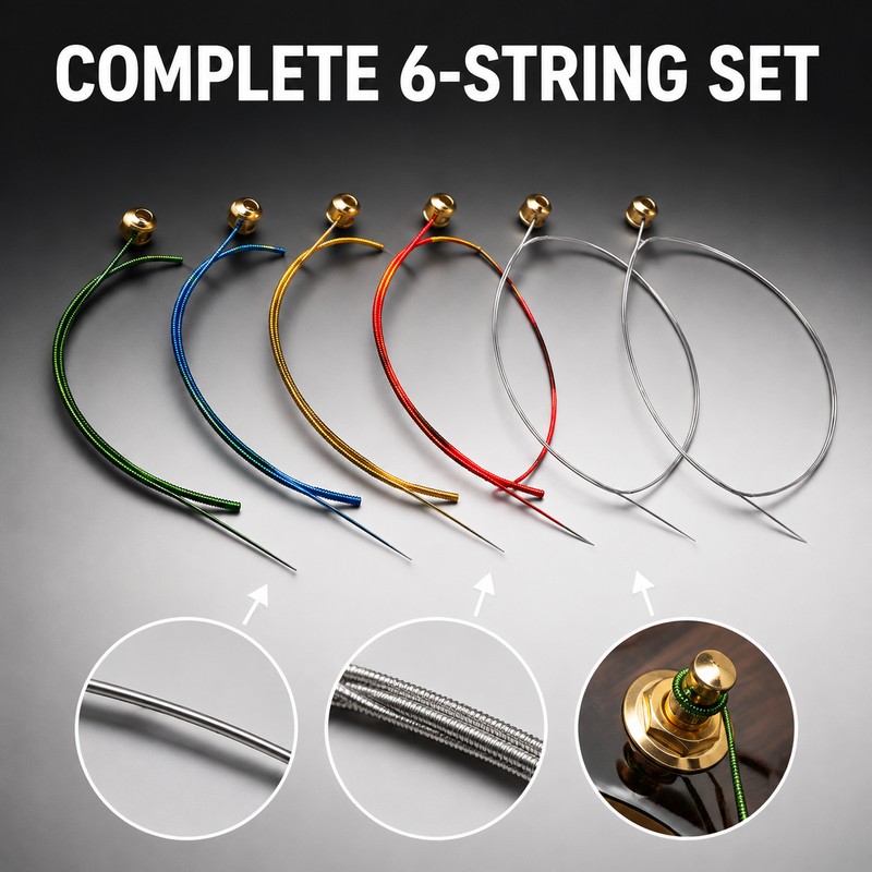 3 set Acoustic Guitar Strings Set for Replacement - Pure