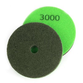 4 Inch Sponge Fiber Polishing Pads 3000 Grit Buffing Wheels for Marble Granite Stone
