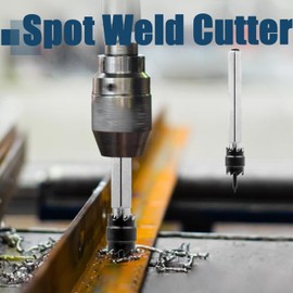 Bestgle Spot Weld Cutter Kit 3/8 Inch Double-Sided Rotary HSS Spot Weld Cutter Remover for Power Drill Remover Drill Rotary Hole Punch Drill Bit for Power Drill 10 Pieces