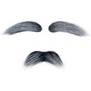 Koonfan Grey Old Man Mustache and Eyebrows Grandpa Costume Fake