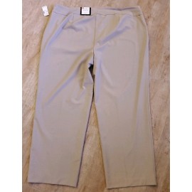 Roz & Ali Tummy Control Tan The Secret Agent Trousers Pull Up Pants 24W NWT Plus