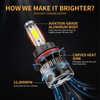 MIFMIA 9007 LED Bulbs, 40000LM 800% Brighter 6500K Cool White